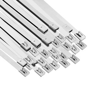vidaXL Kabelbinders 250 st 7,9 x 200 mm zilver