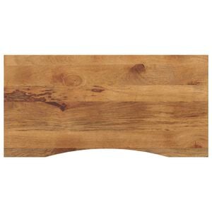 vidaXL Bureaublad met ronding 120x60x2,5 cm massief ruw mangohout