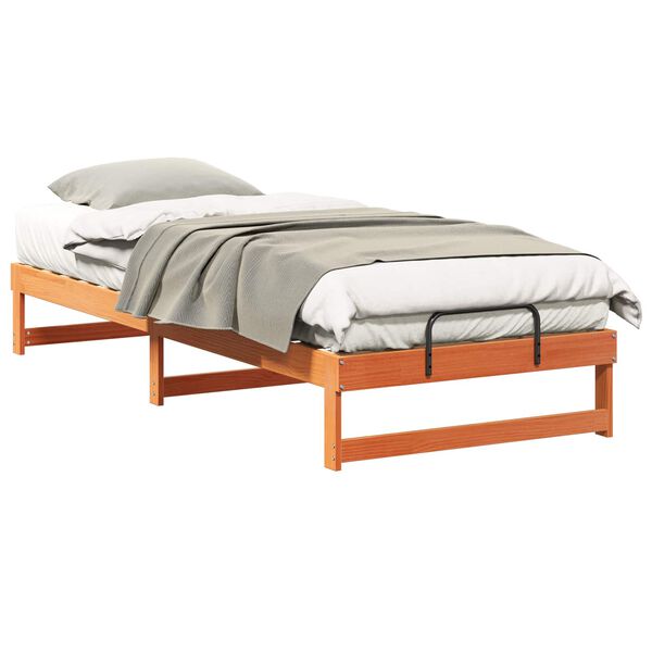 vidaXL Bedframe Bruin 100 x 220 cm Massief grenenhout