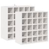 vidaXL Wijnrek 2 st Wit 56 x 25 x 56 cm Massief grenenhout