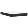 vidaXL Boxspring met matras fluweel zwart 160x200 cm
