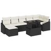 vidaXL Tuin Sofa Set 8 st Zwart en Cr&egrave;me