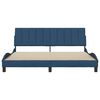 vidaXL Bedframe zonder matras "Hanko" stof blauw 180x200 cm