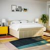 vidaXL Boxspring met matras stof cr&egrave;mekleurig 180x200 cm