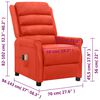 vidaXL Massagestoel elektrisch kunstleer rood