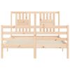 vidaXL Bedframe met hoofdbord massief hout