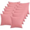 vidaXL Kussensloop 12 st HEERLEN Roze 50 x 50 cm Stof