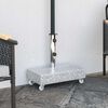 vidaXL Parasolvoet 45x25x8 cm graniet lichtgrijs