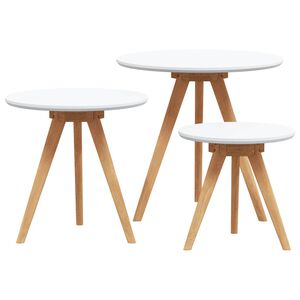 vidaXL Salontafel 3 st Bruin 50 x 50 x 46 cm Massief Notenhout