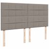 vidaXL Ottoman bed met matrassen 200x200cm stof taupe