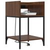 vidaXL Nachtkastje met plank Bruin Eiken 40 x 40 x 61 cm Bewerkt hout