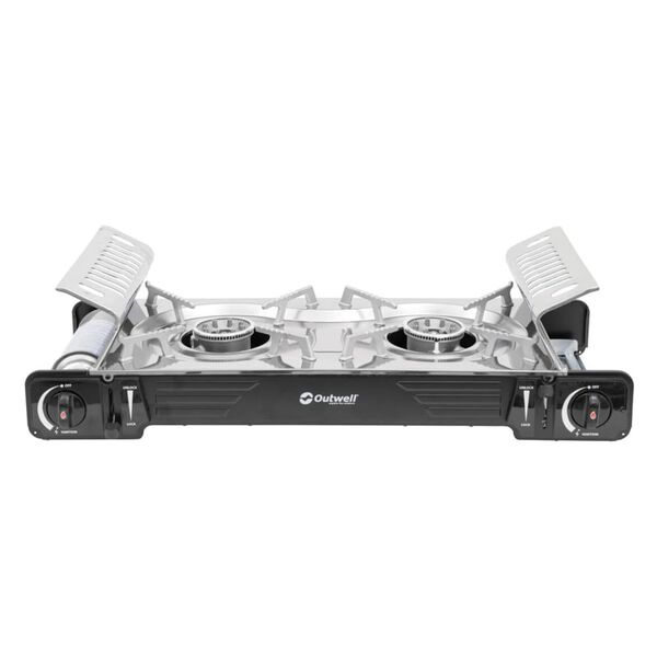 Outwell Gasfornuis camping draagbaar Appetizer Maxi 2-pits zilvergrijs