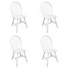 vidaXL Eetkamerstoelen 4 st massief rubberwood wit
