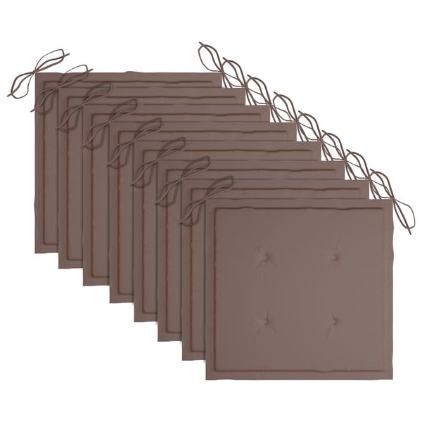 vidaXL Tuinstoelen 8 st met kussens massief acaciahout