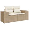 vidaXL Tuin Sofa Set 10 pcs Beige poly rattan