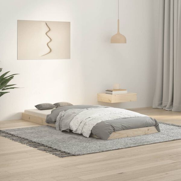 vidaXL Bedframe massief grenenhout 75x190 cm