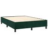 vidaXL Boxspring met matras en LED fluweel donkergroen 140x190 cm