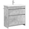 vidaXL Badkamermeubelset Betongrijs 81 x 40 x 84,5 cm Bewerkt hout