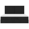 vidaXL Ottoman bed met matras en LED's 160x200cm stof zwart