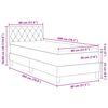 vidaXL LED Box Spring Bed met matras Lichtgrijs 80 x 200 cm Fluweel
