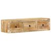 vidaXL Tv-wandmeubel 100x32x25 cm massief hout ruw mangohout