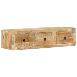 vidaXL Tv-wandmeubel 100x32x25 cm massief hout ruw mangohout