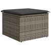 vidaXL 6-delige Loungeset met kussens poly rattan acacia grijs