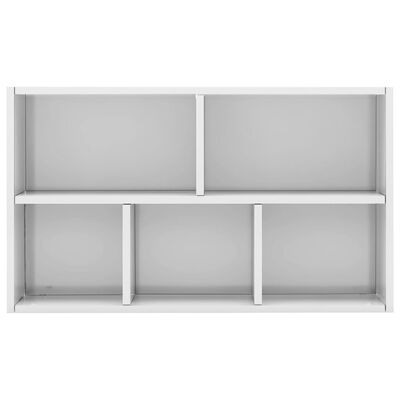 vidaXL Boekenkast/dressoir 50x25x80 cm spaanplaat hoogglans wit