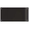 vidaXL Keuken Achterwand 2 pcs Zwart 80 x 40 cm gehard glas