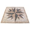 vidaXL Mosaic Tiles Wind Pattern Meerkleurig 120 x 120 cm Marmer