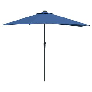 vidaXL Tuinparasol 294 x 150 x 224 cm Polyester en staal Azuurblauw