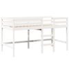 vidaXL Halfhoogslaper met ladder en bedhuis grenenhout wit 80x200 cm