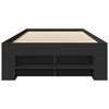 vidaXL Bedframe bewerkt hout zwart 90x190 cm