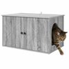 vidaXL Kattenhuis Grijs Sonoma 85 x 55 x 50 cm Bewerkt hout