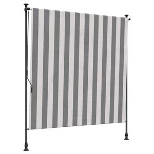 vidaXL Buiten Rolgordijn Antraciet en Wit 200 x 270 cm