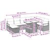 vidaXL Tuin Sofa Set met kussen met opslag 9 pcs Lichtgrijs Poly riet
