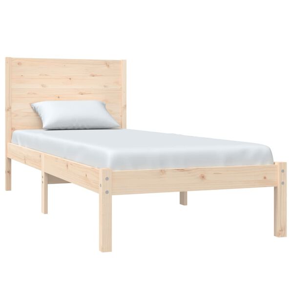 vidaXL Bedframe massief hout 75x190 cm