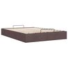 vidaXL Bedframe zonder matras 140x190 cm stof donkerbruin