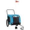 vidaXL Hondenfietstrailer oxford stof en ijzer blauw en zwart