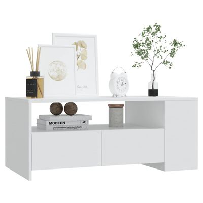 vidaXL Salontafel 102x55x42 cm bewerkt hout zwart