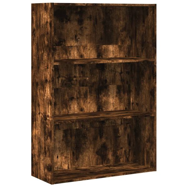 vidaXL Boekenkast 80x30x114 cm bewerkt hout gerookt eikenkleurig