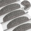 vidaXL Trapmatten 15 st 65x21x4 cm Grijs Halfrond Groot