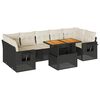 vidaXL 8-delige Loungeset met kussens poly rattan zwart