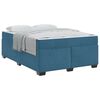 vidaXL Bedframe met matras Donkerblauw 160 x 200 cm Stof