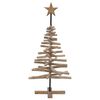 vidaXL Kerstboom met standaard Bruin 120 cm Massief teakhout