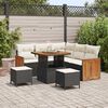 vidaXL Tuin Sofa Set met kussen 8 pcs Zwart en cr&egrave;me