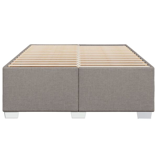 vidaXL Bedframe zonder matras stof taupe 160x200 cm