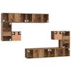 vidaXL TV Eenheden Wandgemonteerd 4 pcs Oud Hout Bewerkt hout