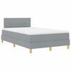 vidaXL Boxspringbed met matras Lichtgrijs 120 x 190 cm Stof