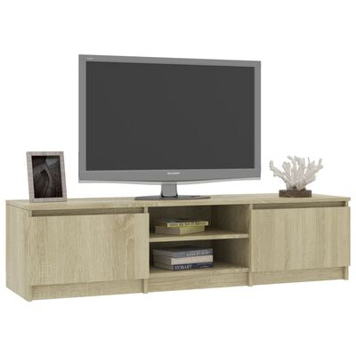 vidaXL Tv-meubel 140x40x35,5 cm bewerkt hout sonoma eikenkleurig